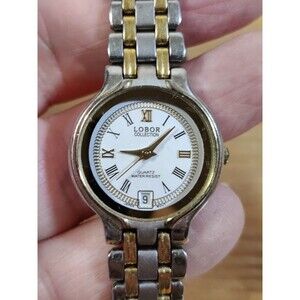 LOBOR LADIES WRIST WATCH QUARTZ Silver & Goldtone NOT WORKING